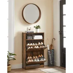 VASAGLE Schuhschrank mit 2 oder 3 Klappen