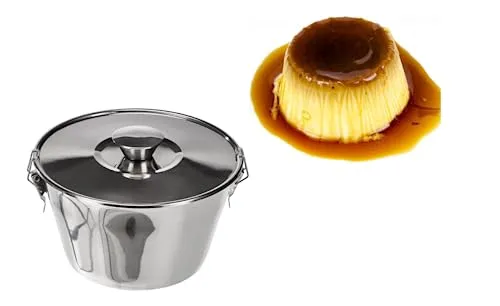 Ibili 651618 Puddingform mit Deckel aus Edelstahl