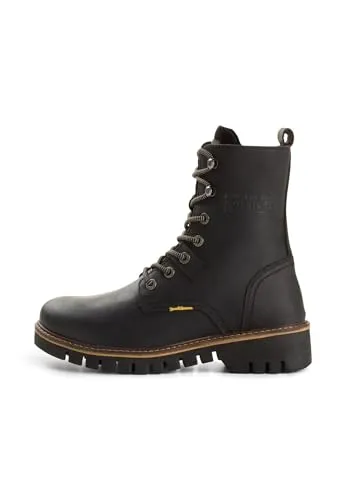 Camel Active Boot - Schwarz Leder - Wanderschuhe für Damen, aus hochwertigem Leder in Schwarz, mit praktischem Reißverschluss und Schnürung für optimalen Halt und Komfort.