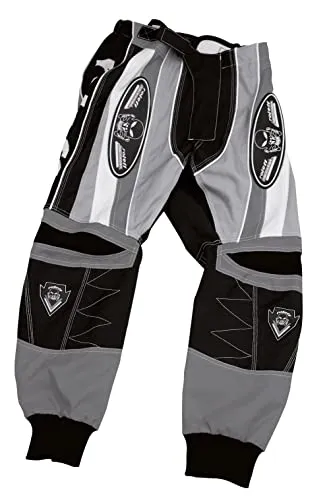 Roleff Racewear Motocross Hose für Kinder, Schwarz Grau, Größe XS/122