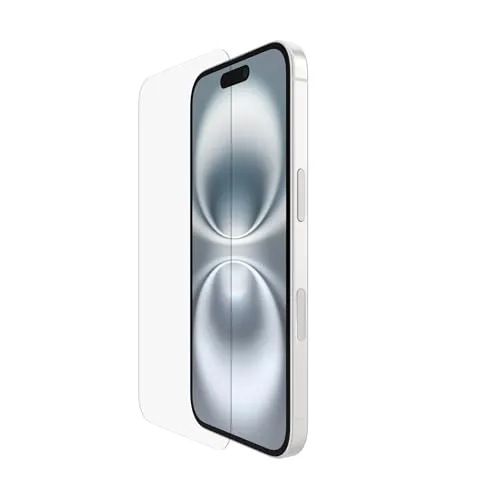 Belkin ScreenForce UltraGlass 2 - Antimikrobielle iPhone 15 Display-Schutzfolie, kratzfest mit Härtegrad 9H und 2,7x stärker als Hartglas