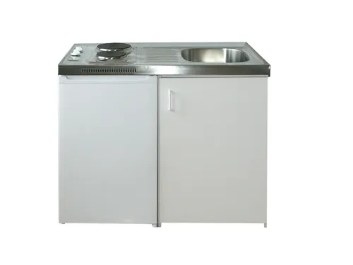 Respekta Miniküche Pantry S mit Duokochfeld, weiß