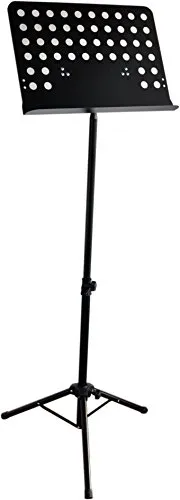 Clifton Notenpult, 60-120cm, stabil und hochwertig - Notenständer mit einer stabilen Auflagefläche von 48cm x 33cm, höhenverstellbar von 60cm bis 120cm, ideal für Musiker und Orchester.