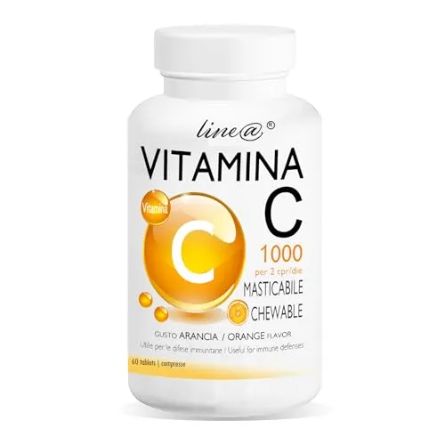Vitamin C Line@diet | 60 Kautabletten| Orangengeschmack| hohe Dosierung | Antioxidans