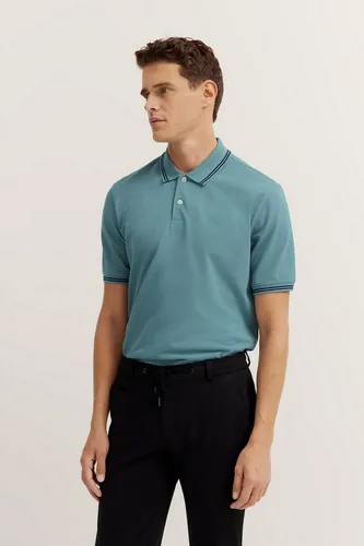 bugatti Poloshirt mit Kontraststreifen und Bruststickerei von Bugatti