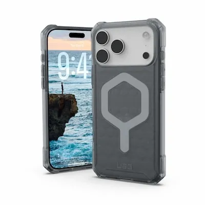 UAG Essential Armor Magsafe - Ash für iPhone 17 Pro Max - Handy Cover aus 50% recyceltem Material mit verbessertem Kantenschutz und antimikrobiellen Eigenschaften. Perfekt für kabelloses Laden und bietet erhöhten Schutz für deine Kamera.