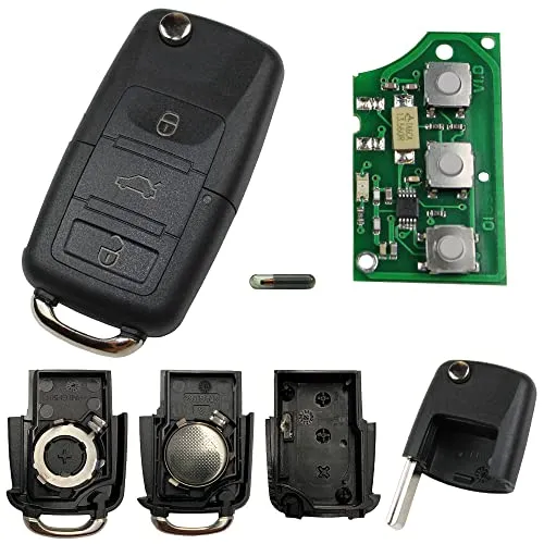 KONIKON Klappschlüssel 1K0959753G für VW, Seat, Skoda - Autofernbedienungen mit hochwertigem Material, einfach umzubauen und idealer Ersatz für abgenutzte Schlüssel.
