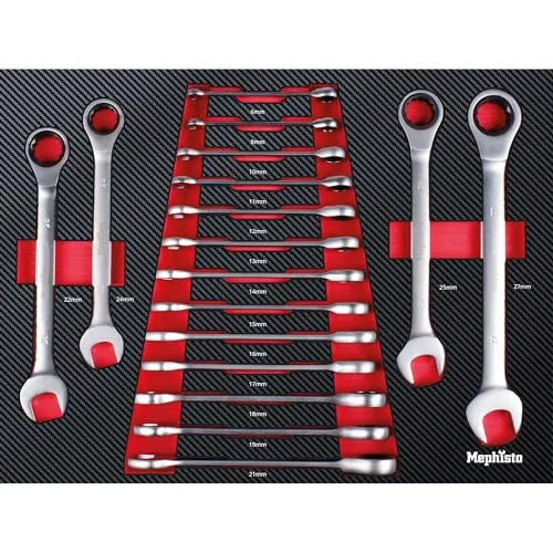 Mephisto-Tools Werkzeugset, metrisch mit Soft Inlay - Werkzeug-Sets aus hochwertigem Chrom-Vanadium-Stahl, ideal für Profis und Heimwerker, bietet hervorragendes Preis-Leistungs-Verhältnis und langlebige Qualität.