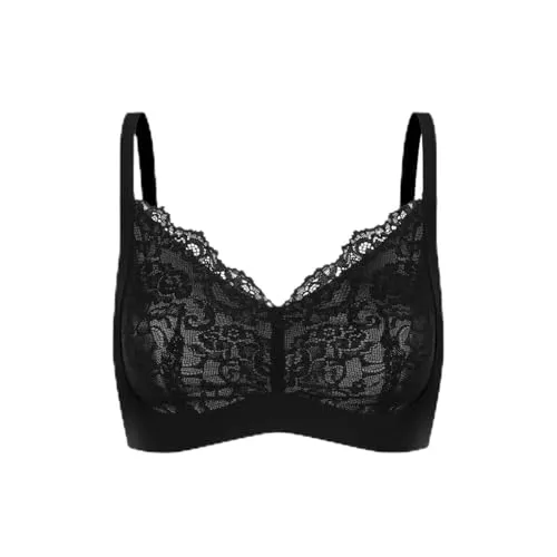 Damen Spitze Push-Up BH – Komfortabler Büstenhalter ohne Bügel für ein schönes Dekolleté - Eleganter Push-Up BH mit femininen Spitzendetails und V-Ausschnitt. Der formende Komfort ohne Bügel bietet mittleren Halt und eine schmeichelnde Silhouette, perfekt für den Alltag oder besondere Anlässe.