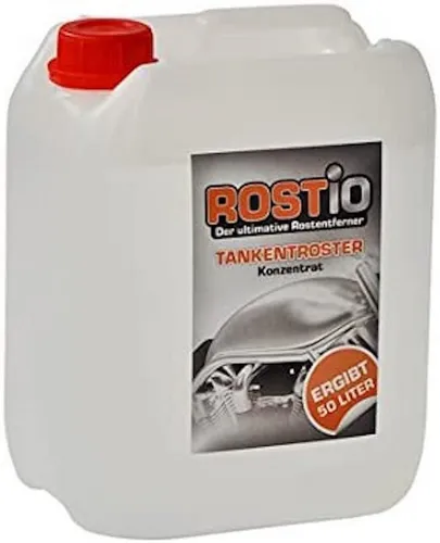 Rostio Tankentroster 5 Liter - Effektiver Rostentferner für Tanks - Rostentferner zur 100%igen Entfernung von Rost im Tank, einfach zu verdünnen für eine 50-Liter-Lösung, ideal für eine schnelle und effektive Tankentrostung.