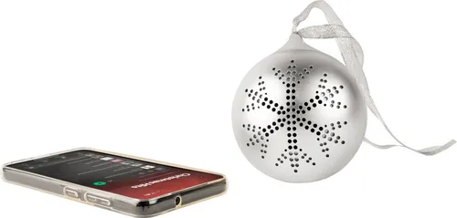 BigBen Bluetooth portabler Lautsprecher EPOK Weihnachtskugel siber AU390124 Bluetooth-Lautsprecher