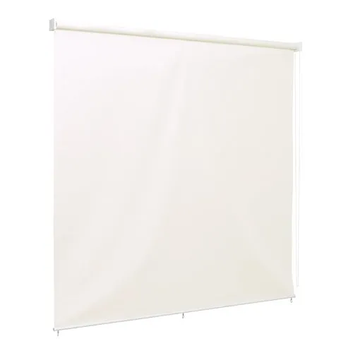 Senkrechtmarkise Außenrollo 100 cm - Creme - Markise & Terrassenüberdachung, idealer Sichtschutz und Sonnenschutz für Balkon und Terrasse, modernes Design, ausziehbar und inklusive Befestigungsmaterial.