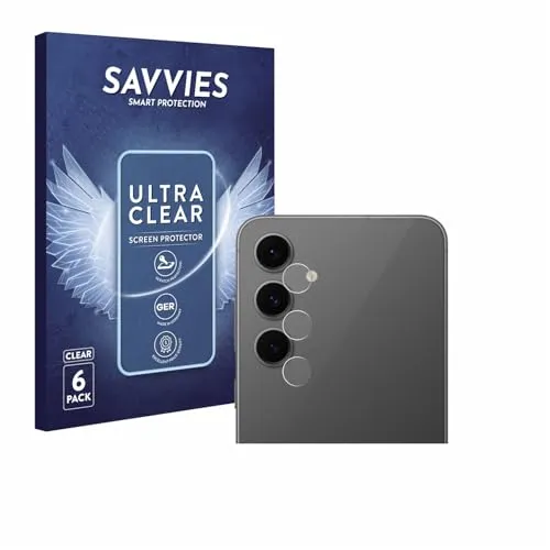 Savvies 6 Stück Schutzfolie für Samsung Galaxy S24 FE (NUR Kameraschutz) Displayschutz-Folie Ultra-Transparent