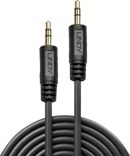 LINDY 35641 Klinke Audio Anschlusskabel [1x Klinkenstecker 3.5mm - 1x Klinkenstecker 3.5 mm] 1.00m Schwarz
