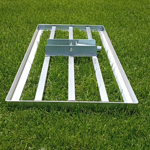 SattesGrün Rasenleveler 75x35cm aus verzinktem Stahl