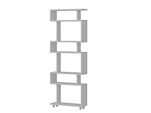 moebel17 Standregal Bücherregal Blok Weiß - Modernes Standregal in Weiß, aus hochwertiger 18mm Melaminplatte, ideal für stilvolle Raumgestaltung und Platzierung von Büchern oder Deko.