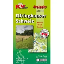 Elfringhauser Schweiz, KVplan, Wanderkarte/Radkarte/Freizeitkarte, 1:20.000 / 1:2.500