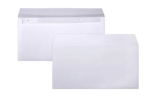 CLAIREFONTAINE Briefumschlag 110x220 DL, 90g - Haftklebend - Robuste CLAIREFONTAINE Briefumschläge in der Größe 110x220 mm, ideal für den professionellen Einsatz. Die haftklebende Lasche sorgt für sicheren Versand und schützt Ihre Dokumente.