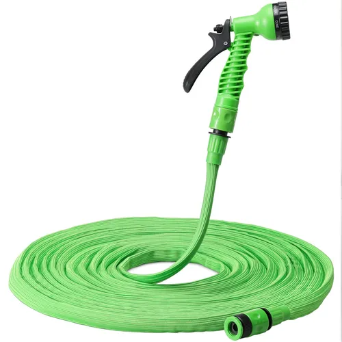 Navaris flexibler Schlauch - 11,25-22,5m, 7 Funktionen Brause für vielseitige Gartenbewässerung, grün und leichtgewichtig