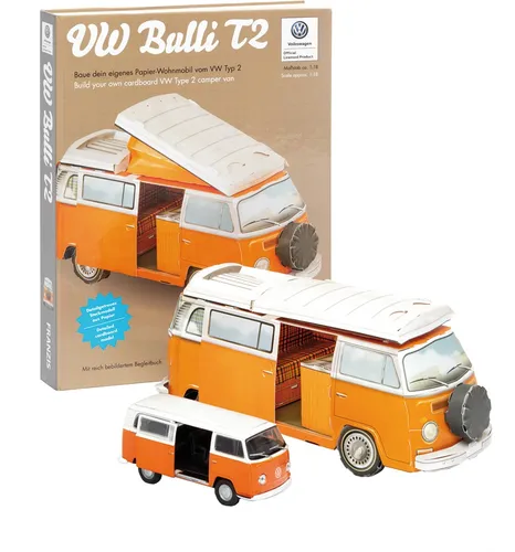 Franzis 40101-4 VW Bulli T2 Bundle-Kit, Buch + Druckguss Modell
