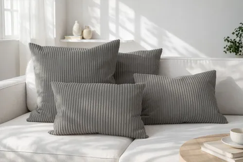 Amilian Dekokissen 4er Set mit Füllung – Sofakissen Set 2x 40x40 cm & 2x 35x45 cm