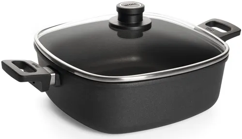 Woll Nowo Titanium Kasserolle viereckig 28 x 28 cm in schwarz von WOLL MADE IN GERMANY