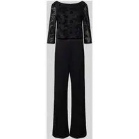 comma Jumpsuit mit U-Boot-Ausschnitt in Black, Größe 44 in schwarz von comma,