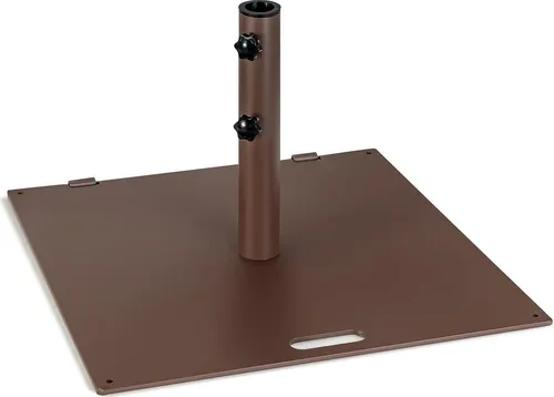 GOPLUS Sonnenschirmständer mit Rollen, Metall, quadratische Basis, 2 Adapter