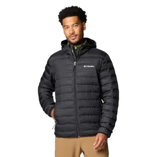 Columbia Lake 22 II Down Hooded Jacket black (010) XL - Herren Daunenjacke mit 650er Füllkraft, wasserresistent und ideal für Outdoor-Aktivitäten