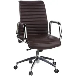 hjh OFFICE Profi Chefsessel ASPERA 10 Leder mit Armlehnen in silber von MID.YOU