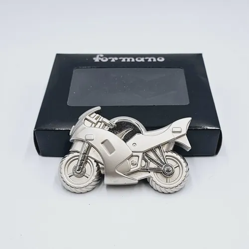 Formano Flaschenöffner Magnet Motorrad Silber 8 cm