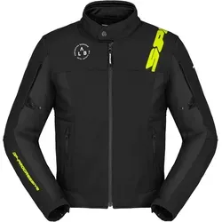 Spidi Corsa Tex Motorradjacke Schwarz-Gelb M - Robuste Motorradjacke aus Polyamid, ideal für Fahrten bei jedem Wetter. Hoher Kragen und sichere Reißverschlusstaschen bieten zusätzlichen Komfort und Schutz.