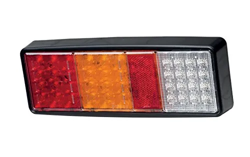 HELLA VALUEFIT 2VP 357 019-001 Heckleuchte - LED Heckleuchte für 12/24V Fahrzeuge, ECE-geprüft mit 5 Funktionen, ideal für sicheres Fahren bei jedem Wetter.