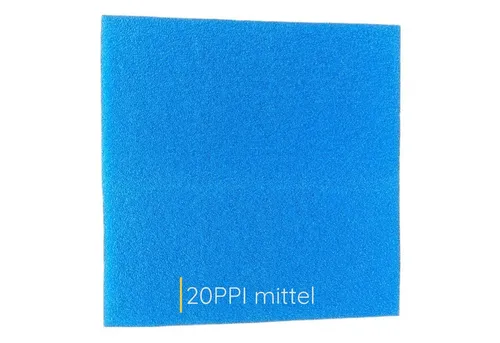 Koi Herdecke Aquariumfilter KH mitteler Aquarien Filterschaum blau 20 PPI 50x50x3 cm Filtermatte