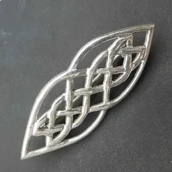 Drachensilber Brosche Keltenknoten aus 925 Silber in silber von Drachensilber