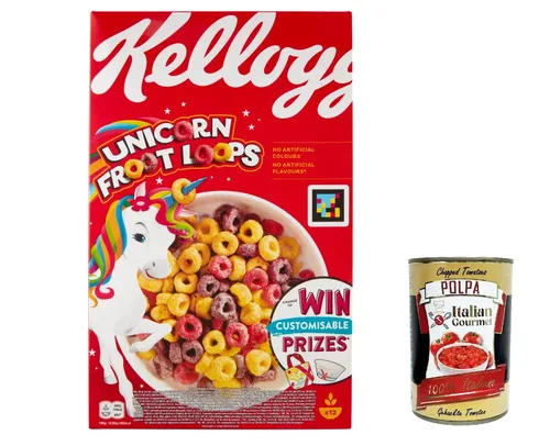 Produktbild Kellogg's Froot Loops Frühstückscerealien 375 g – Bunte Kringel mit Fruchtgeschmack