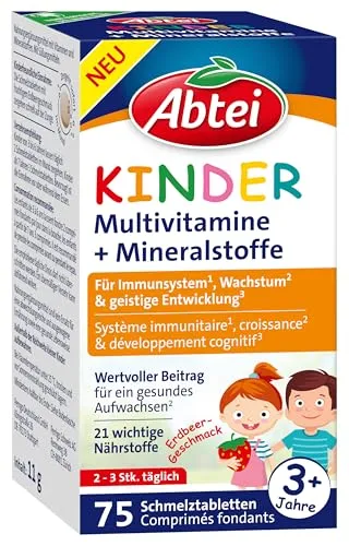 Abtei KINDER Multivitamine + Mineralstoffe Schmelztabletten
