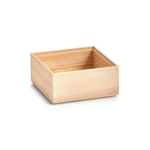 Zeller Ordnungsbox Holzkiste Aufbewahrung Büro Haushalt 15x15x7 cm Kiefer 13392
