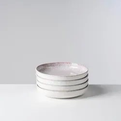 Gipfelstück Teller-Set Alpenwiese (4-tlg) für 4 Personen - Teller-Set aus Steinzeug mit einzigartigem Alpenflora-Design, handgefertigt und ideal für stilvolle Tischdekoration.