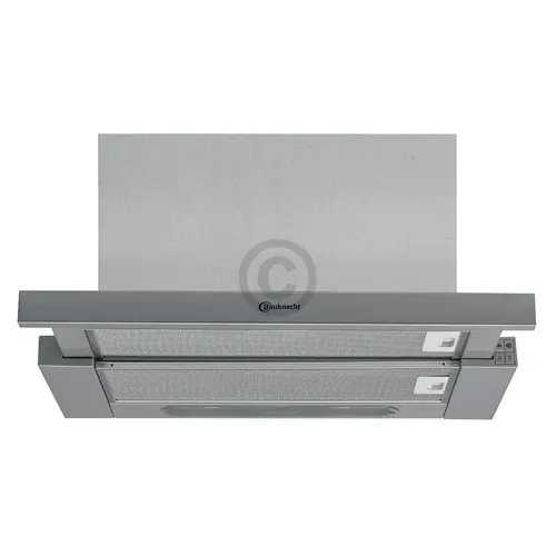 Bauknecht Dunstabzugshaube 60 cm Flachschirm silbergrau DBAH64LMX - Dunstabzugshaube in silbergrau, mit leistungsstarker Abluftleistung von 448 m³/h, LED-Licht und energieeffizientem Aluminium Fettfilter für optimale Luftqualität in Ihrer Küche.