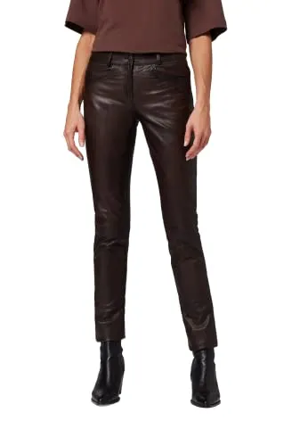RICANO Dorin - Damen Lederhose Slim Fit aus Premium Lammleder - Modische 5-Pocket Lederhose im Slim Fit Design aus hochwertigem Lammleder. Sportlich und figurbetont für einen trendigen Look. Hoher Tragekomfort und langlebige Qualität von RICANO.