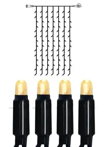 System 24 'LED-Lichtvorhang 1x2 m' warmweiß, IP44 in schwarz von Star Trading Deutschland GmbH