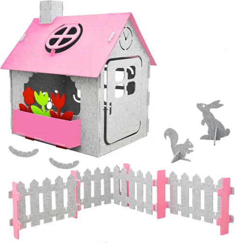 Kinder Spielhaus aus Recycling Filz 110x100x124 von smalla