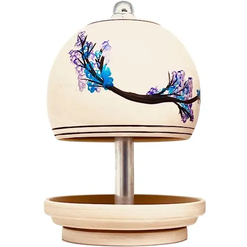 HP-TLL Art-Design, Blütenträume Granit Blauer Flieder L 5 Teelichter, HANDBEMALT – Teelichtlampe, Notheizung Teelichtofen, * IN 2022 ÜBER 18000 Produkte VERKAUFT Sehr zufriedene Kunden!