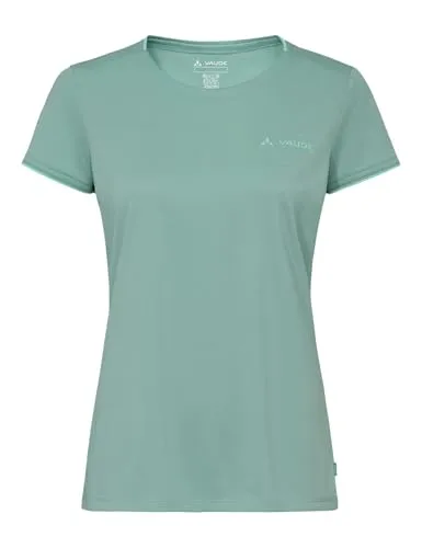 Vaude Damen Essential T-Shirt XS in Grün - Leichtes, schnell trocknendes Damen-T-Shirt im Regular-Fit, ideal für komfortables Bergwandern und optimalen Feuchtigkeitstransport.
