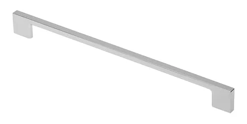 Slim Küche/Schlafzimmer Tür Griffe, Zinklegierung, chrome, 256mm Hole Centre