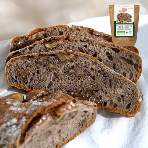 Bio Walnuss Kartoffel Brot Backmischung Brotbackmischung Kartoffelbrot backen