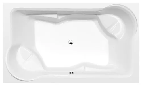 DUO Rechteckwanne 200x120cm mit Höhenverstellbaren Füßen - Sanitäranlagen & Zubehör - Ideal für entspannende Bäder zu zweit, mit 355 Liter Fassungsvermögen und stabiler Bodenplatte für sicheren Stand.