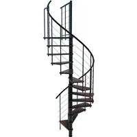 Produktbild Minka Spindeltreppe Venezia Smart Walnuss Schwarz Ø160cm