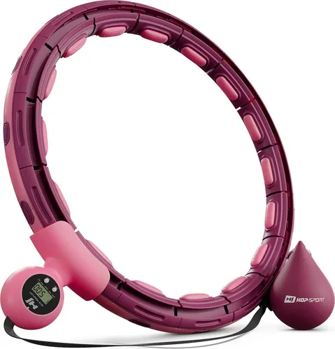 Hop-Sport Hula Hoop Reifen HS-C113HH, mit Gewicht & 16 Massagenoppen, einstellbare Größe (69 - 110 cm), für Erwachsene - Fitness & Bauchmuskeltraining